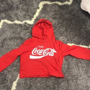 Cropped Coca-Cola hoodie